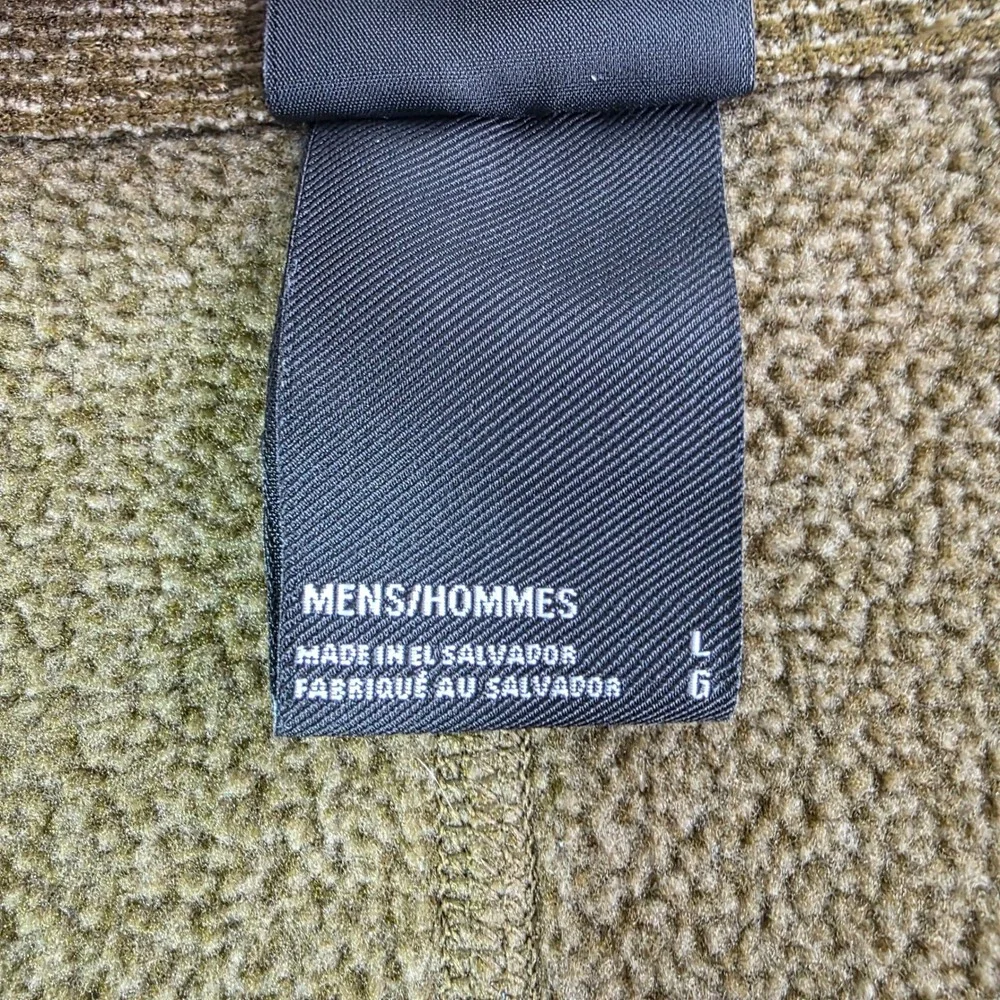 The North Face Gordon Lyons Mens Large Olive Green Heather Quarter Zip Fleece